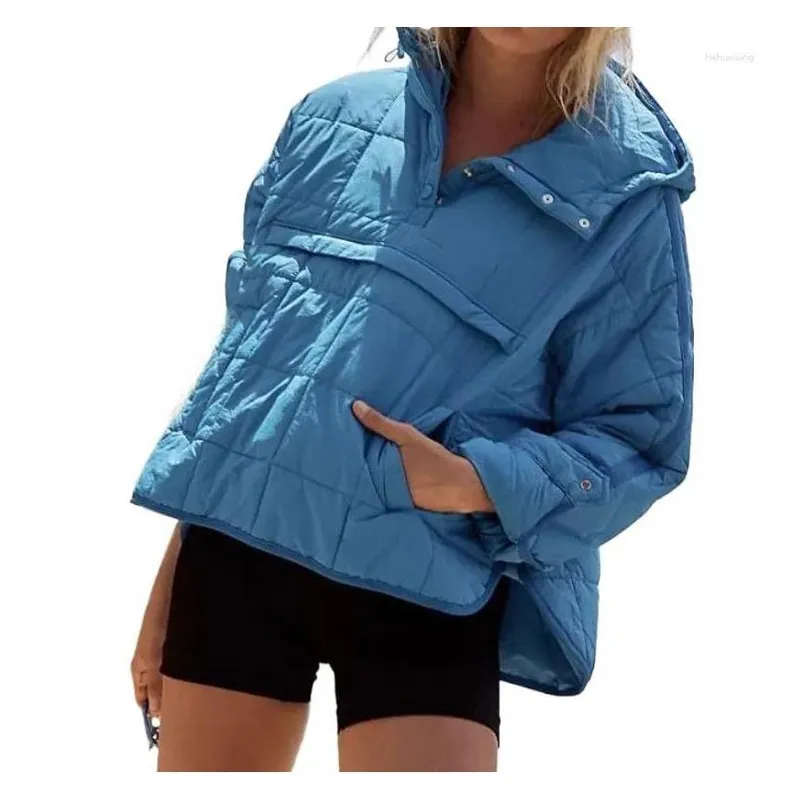 Mujeres para mujeres con capucha con capucha chaqueta de algodón colapsable Caza corta casualidad holgazán acolchado acolchado t