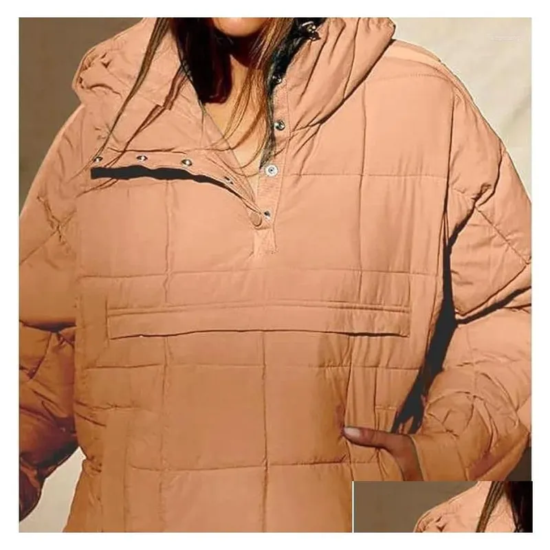 Mujeres para mujeres con capucha con capucha chaqueta de algodón colapsable Caza corta casualidad holgazán acolchado acolchado t