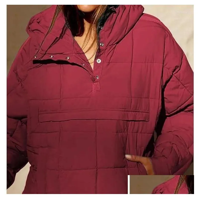 Mujeres para mujeres con capucha con capucha chaqueta de algodón colapsable Caza corta casualidad holgazán acolchado acolchado t