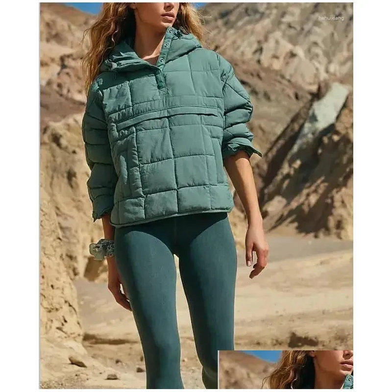 Mujeres para mujeres con capucha con capucha chaqueta de algodón colapsable Caza corta casualidad holgazán acolchado acolchado t