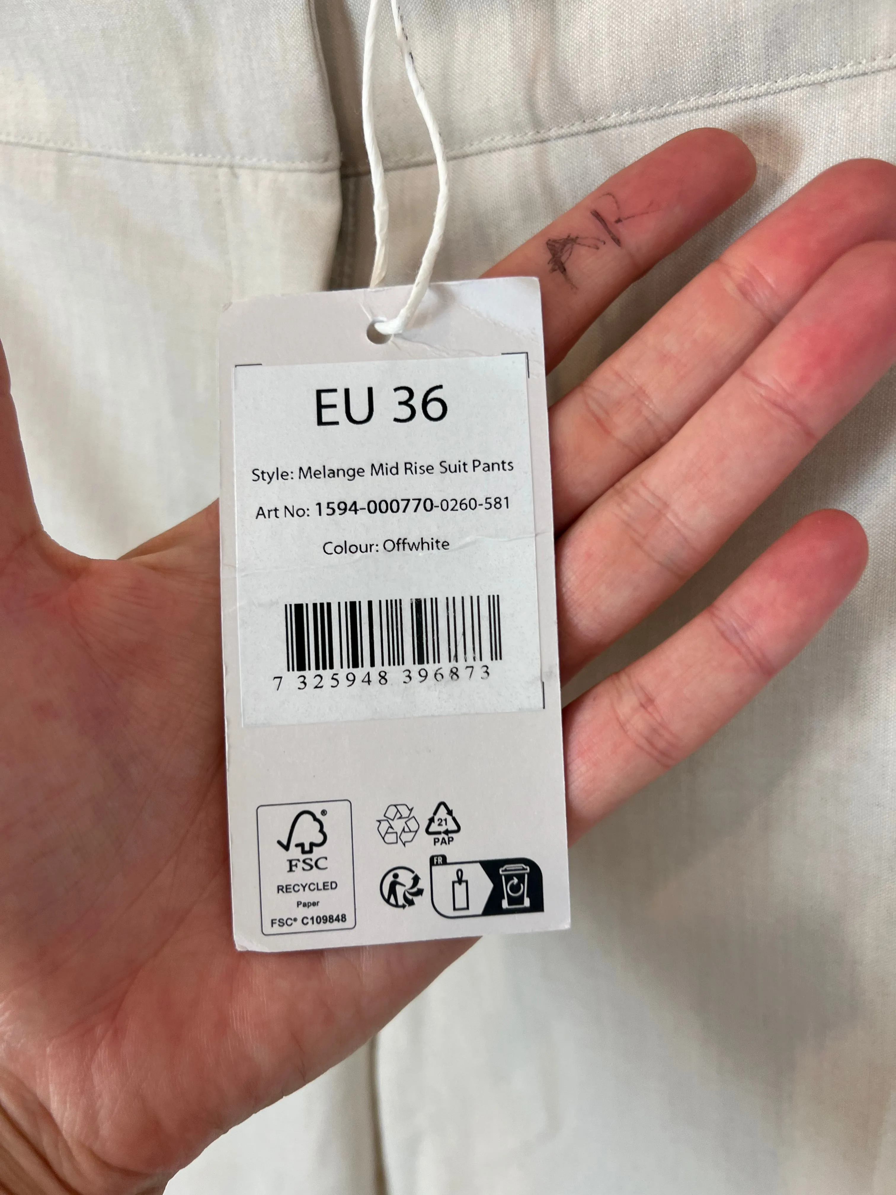NAKD. PANTALóN BEIGE ANCHO FLUIDO T.36