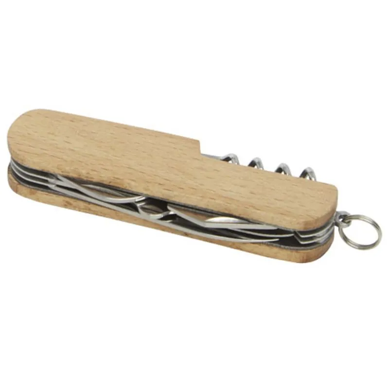 Navaja de bolsillo de 7 funciones y con mango de madera 'Richard'