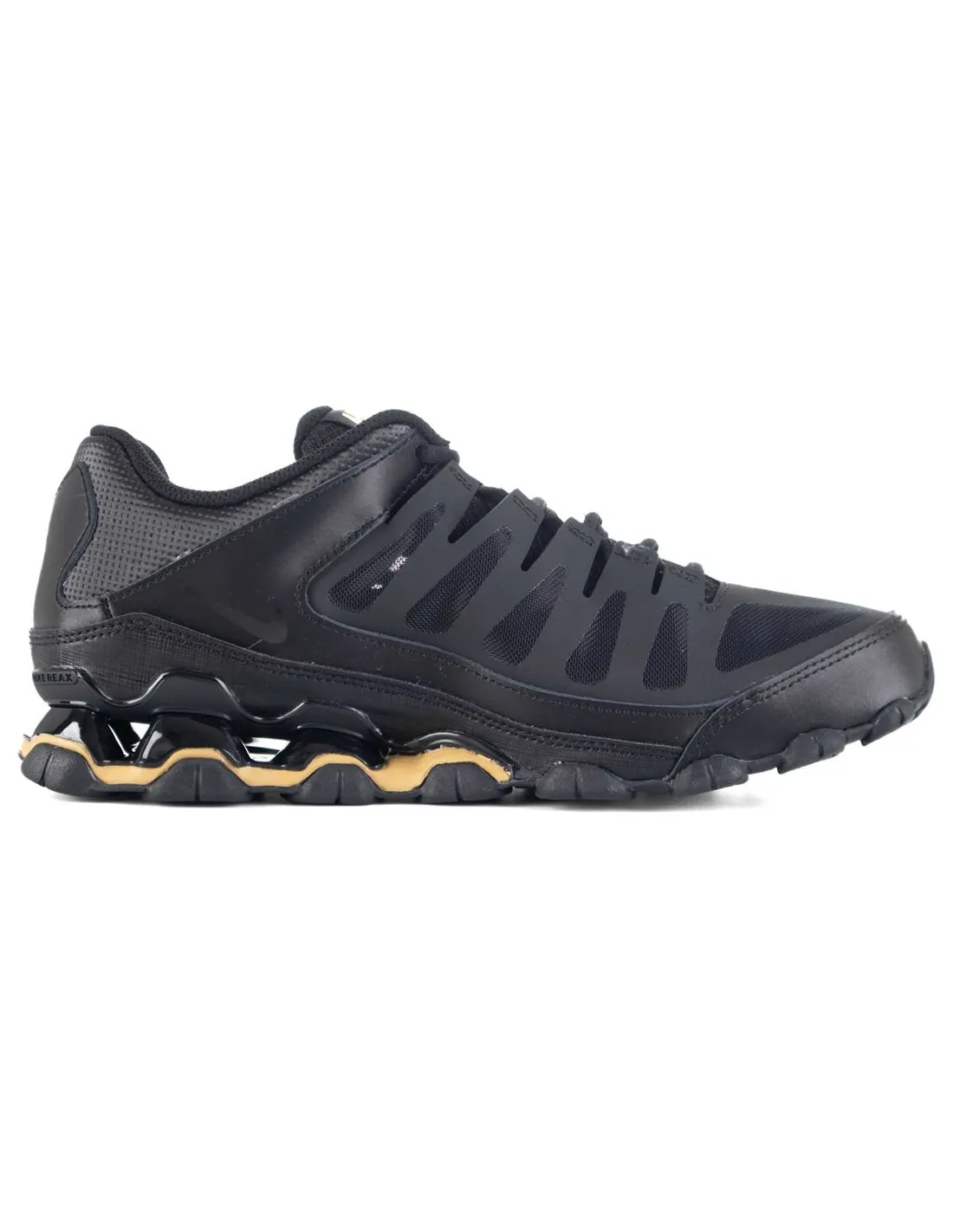 NIKE  ZAPATILLAS NEGRO Y DORADO REAX 8 TR MESH 621716 020 HOMBRE