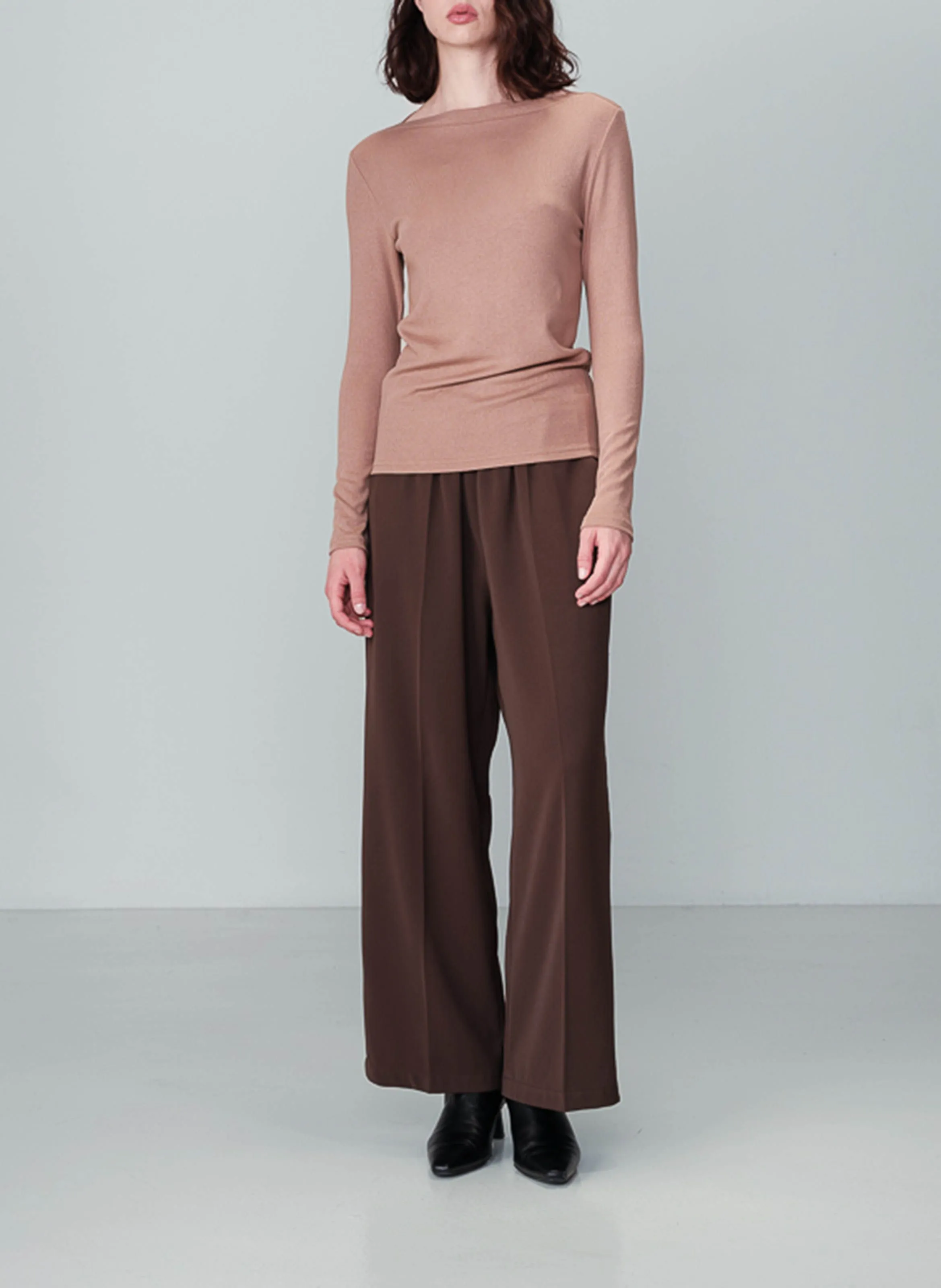 NOBLESSE  PANTALóN ANCHO EN MARRON