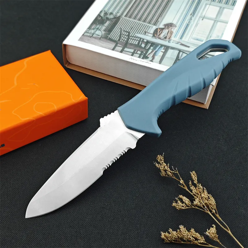 NUEVA CONTRENCIÓN BRURANTE BM 18040S 18050 CAZA CURTA Cuchillo fijo CPM Magnacut Profundidad Azul Santopreno Blade EDC Tacticals
