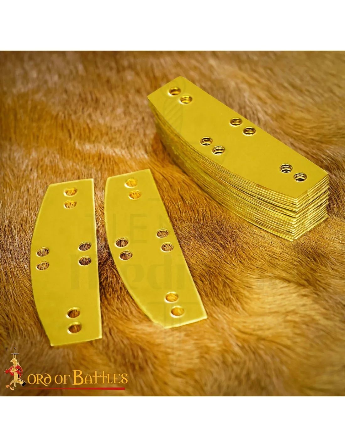 Pack de 20 placas latón para armadura lamelar vikinga Visby