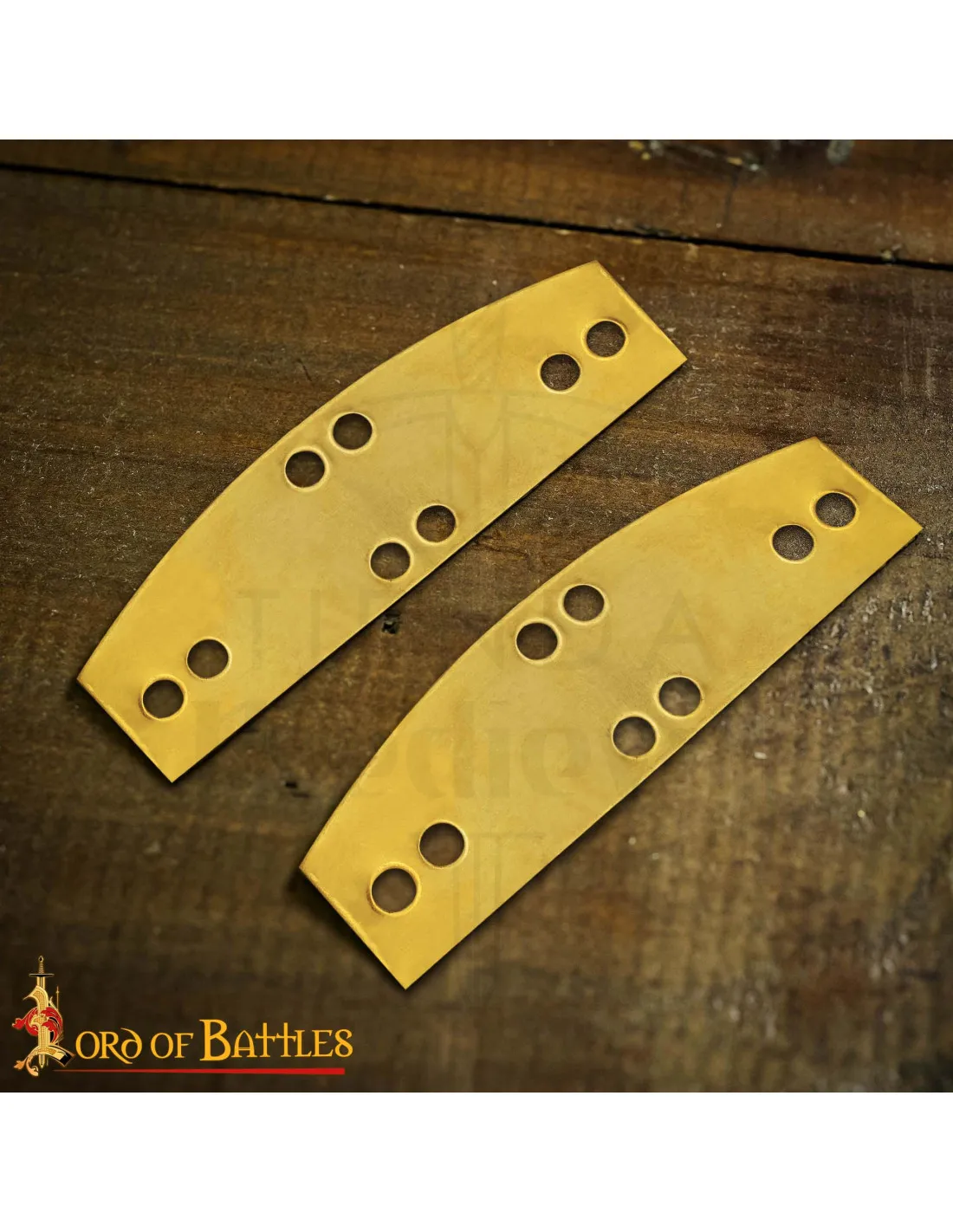 Pack de 20 placas latón para armadura lamelar vikinga Visby