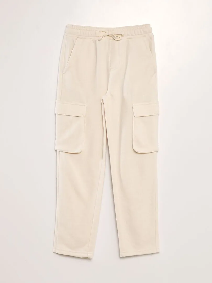 PANTALóN RECTO CON BOLSILLOS CON SOLAPA  BLANCO