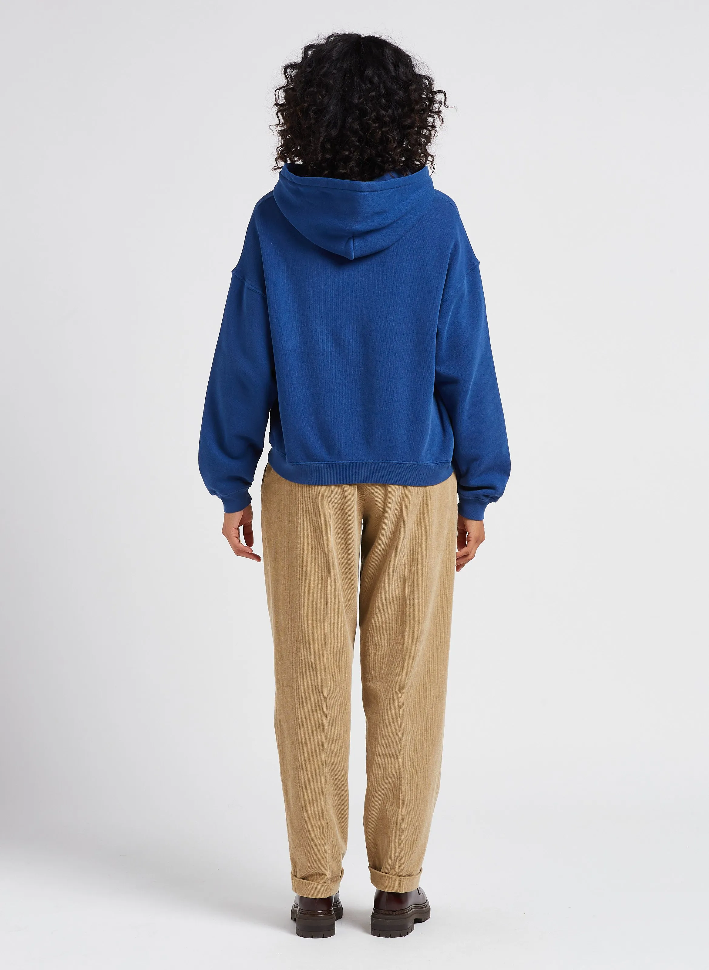 Pantalón tapered de pana de algodón en marron