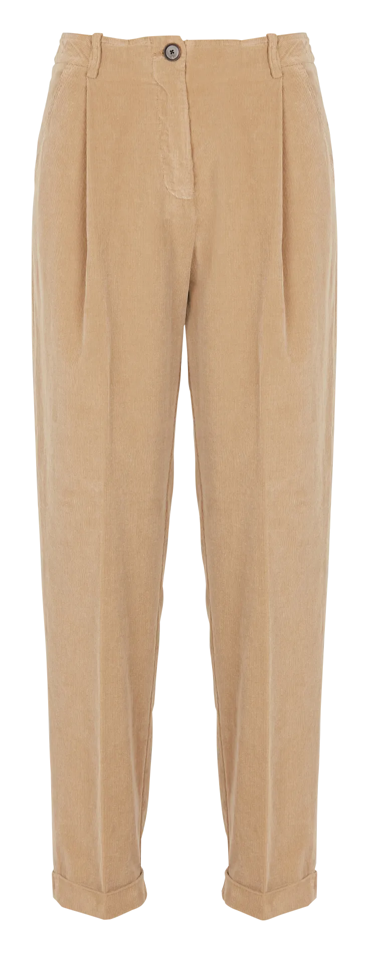 Pantalón tapered de pana de algodón en marron