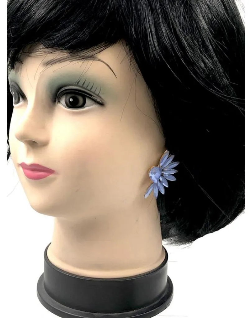 PENDIENTES DE MUJER AZULES DISEÑO CORTO ESPECIAL MADRINAS