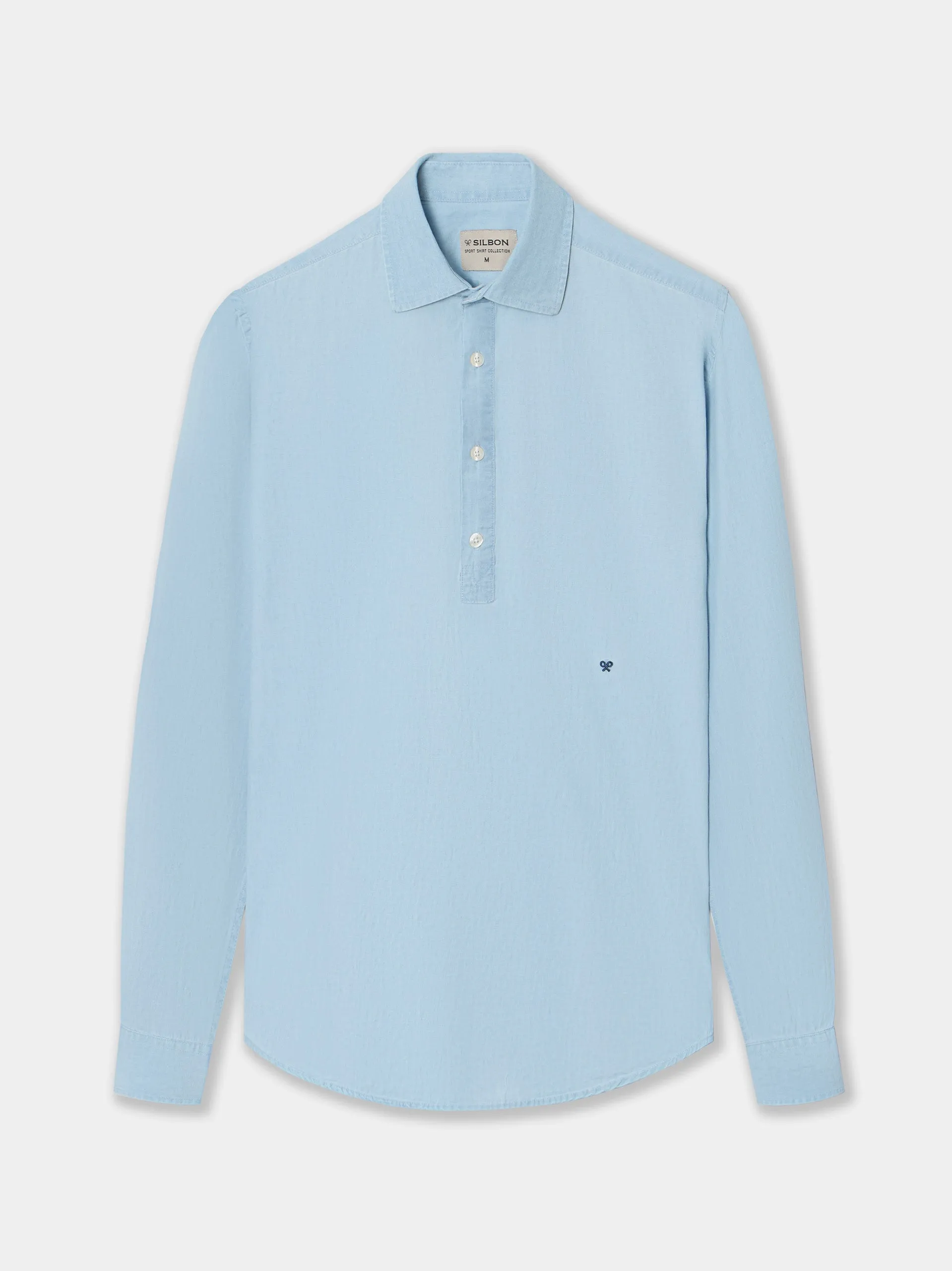 Polera sport denim azul claro