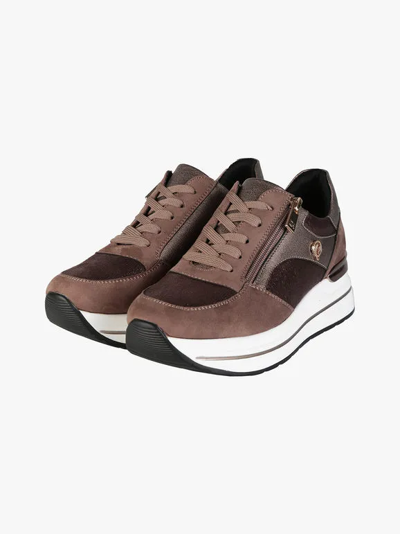 Queen Helena Zapatillas de mujer con cordones y plataforma.