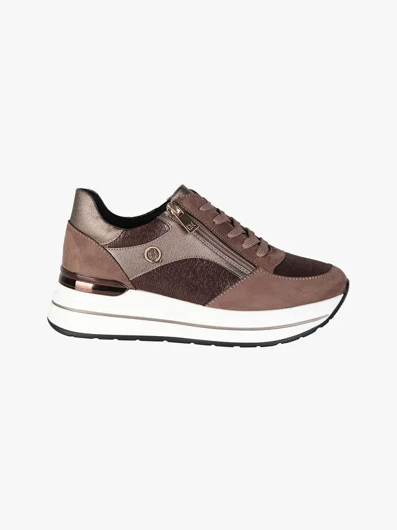 Queen Helena Zapatillas de mujer con cordones y plataforma.