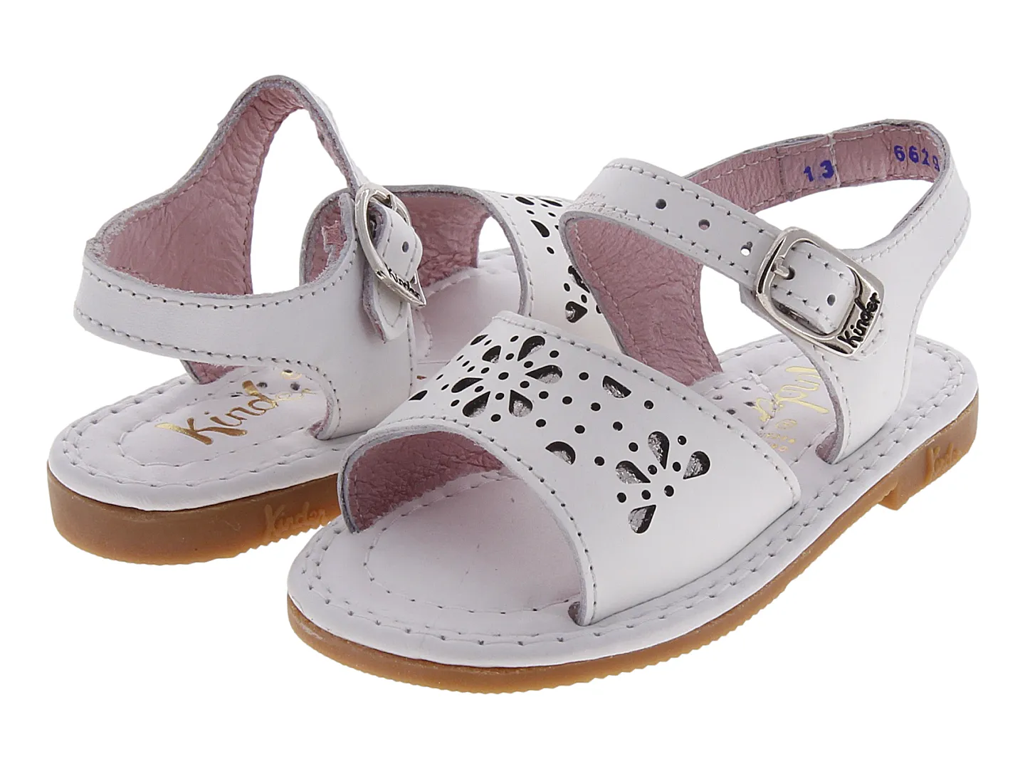Sandalias Kinder 6029 Blanco Para Niña