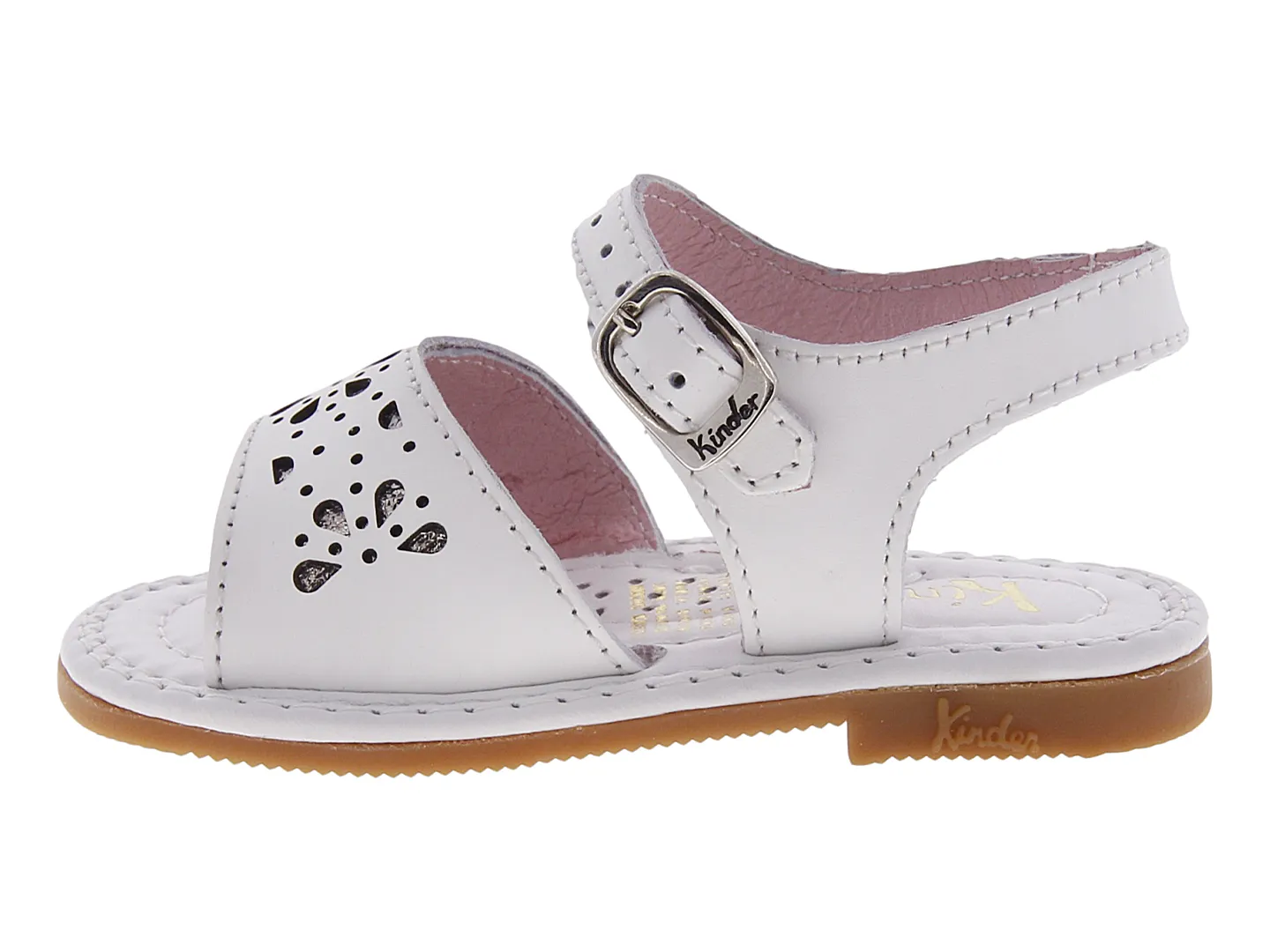 Sandalias Kinder 6029 Blanco Para Niña