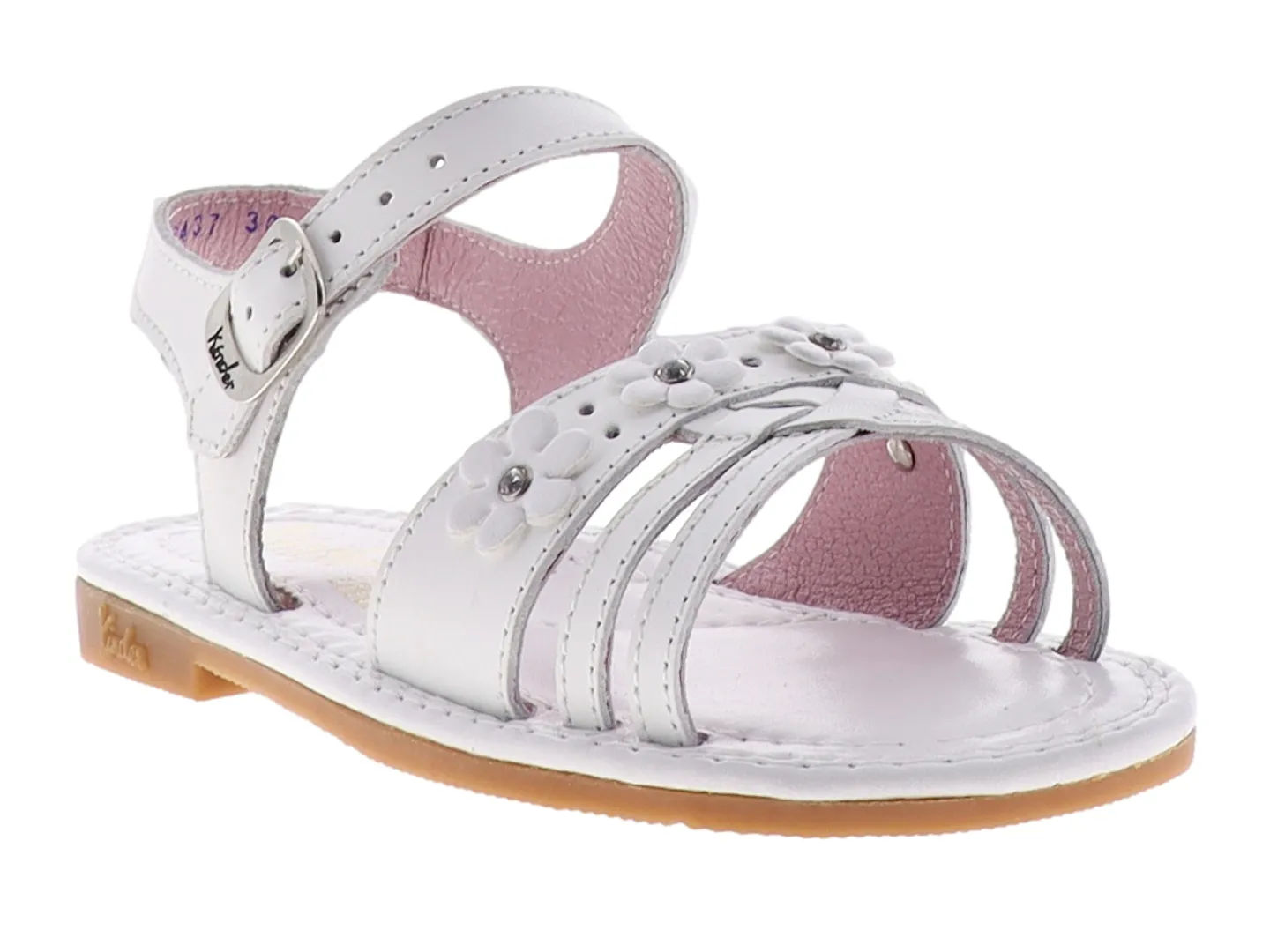 Sandalias Kinder 6637 Blanco Para Niña