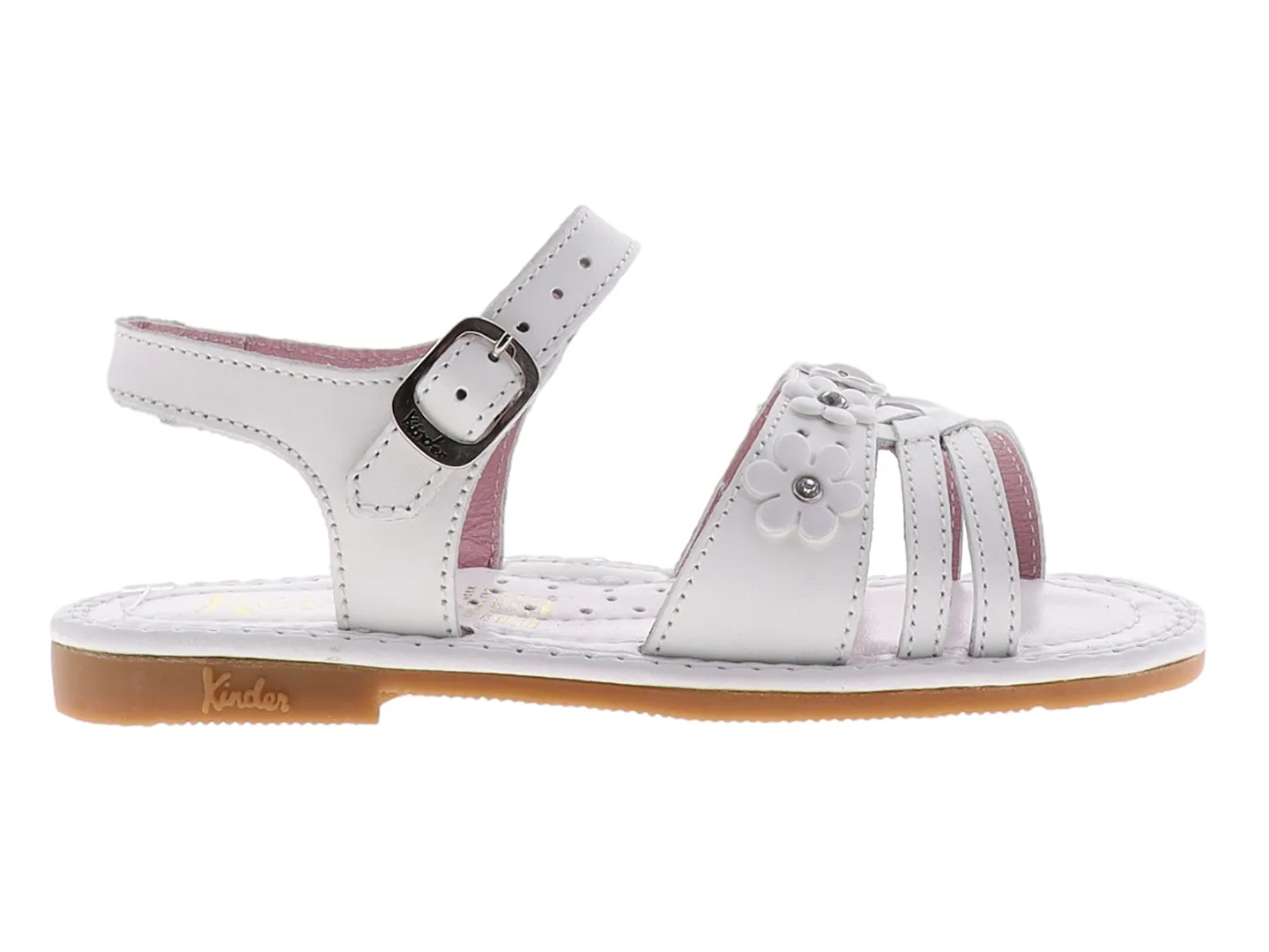 Sandalias Kinder 6637 Blanco Para Niña