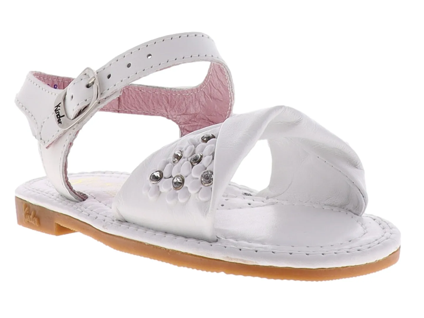 Sandalias Kinder 6639 Blanco Para Niña