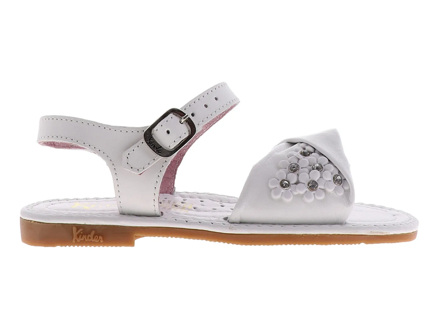 Sandalias Kinder 6639 Blanco Para Niña