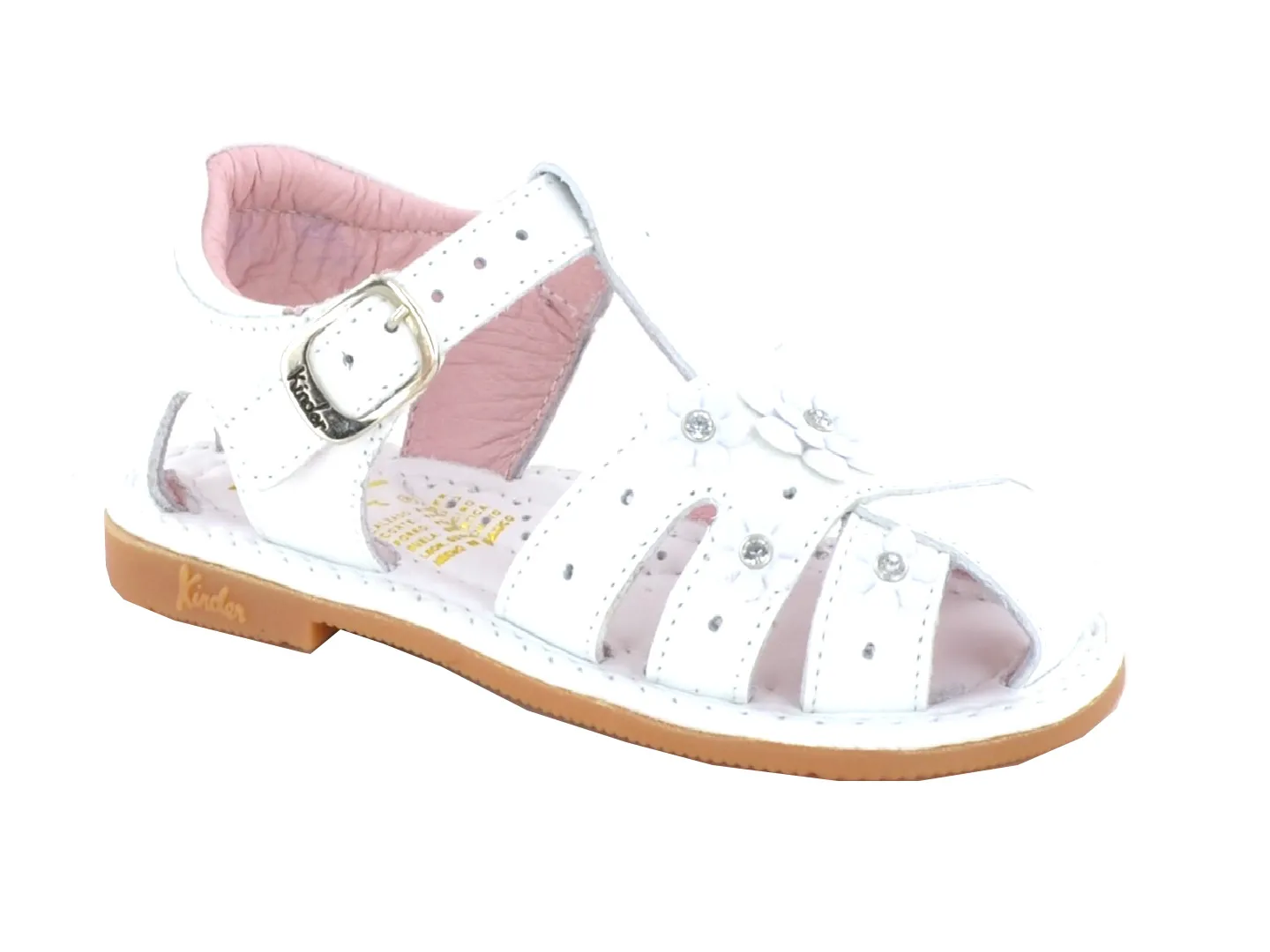 Sandalias Kinder 6986 Blanco Para Niña