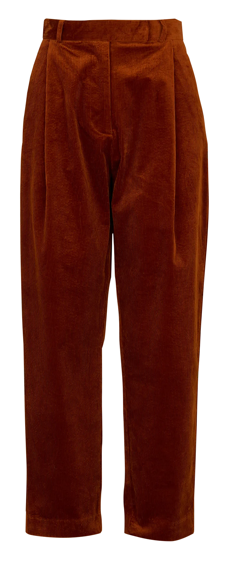 SESSUN SAVILE ROW  PANTALóN DE TALLE ALTO EN ALGODóN MEZCLADO EN MARRON
