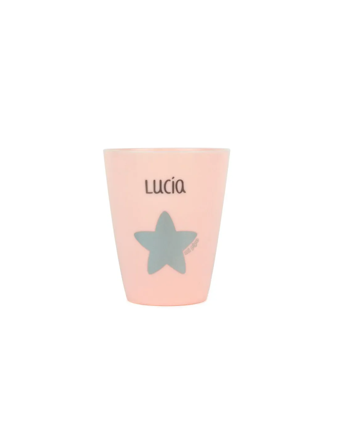 Set de vaso y cubiertos acero rosa personalizados de Mi Pipo