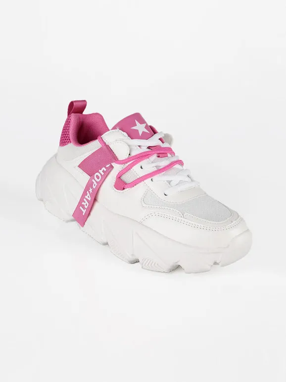 Shop Art Zapatillas chunky con inserciones en contraste