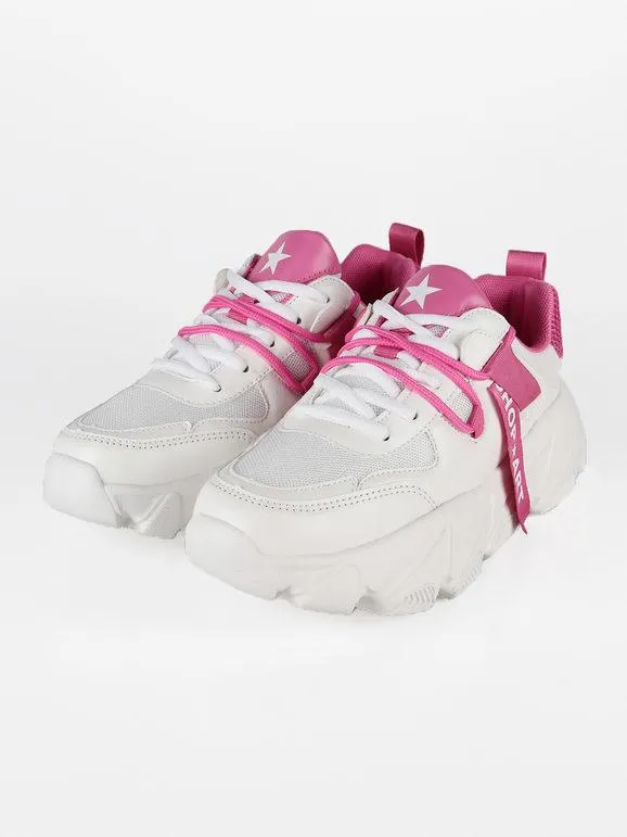 Shop Art Zapatillas chunky con inserciones en contraste