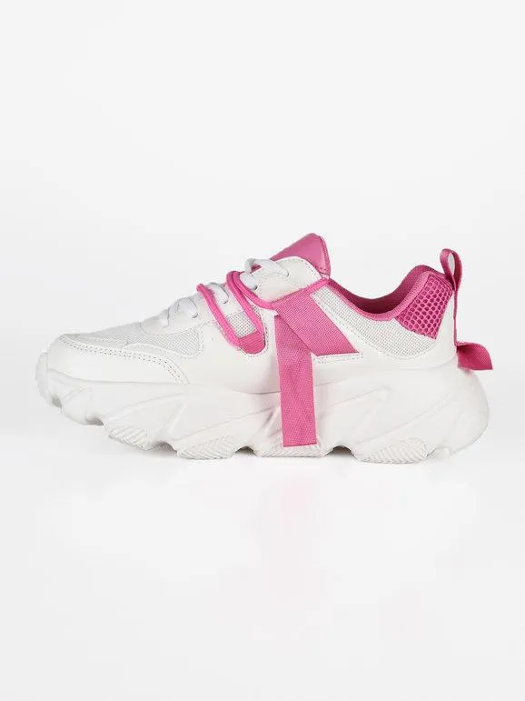 Shop Art Zapatillas chunky con inserciones en contraste
