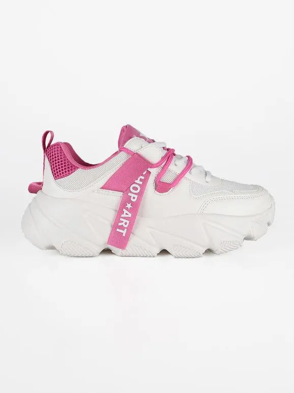 Shop Art Zapatillas chunky con inserciones en contraste