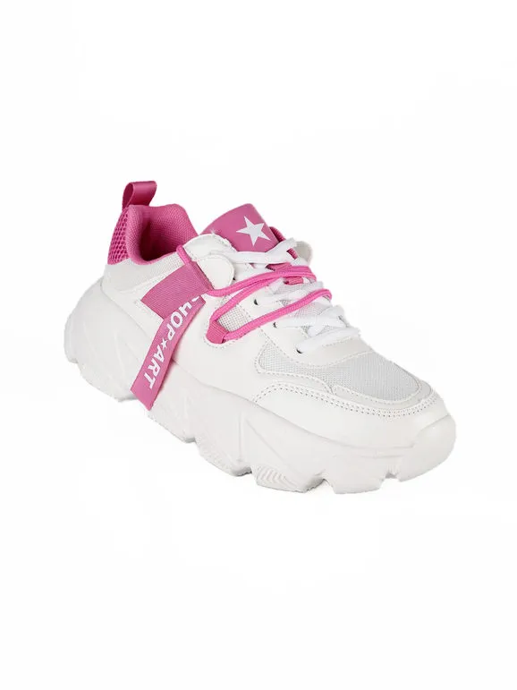 Shop Art Zapatillas chunky con inserciones en contraste