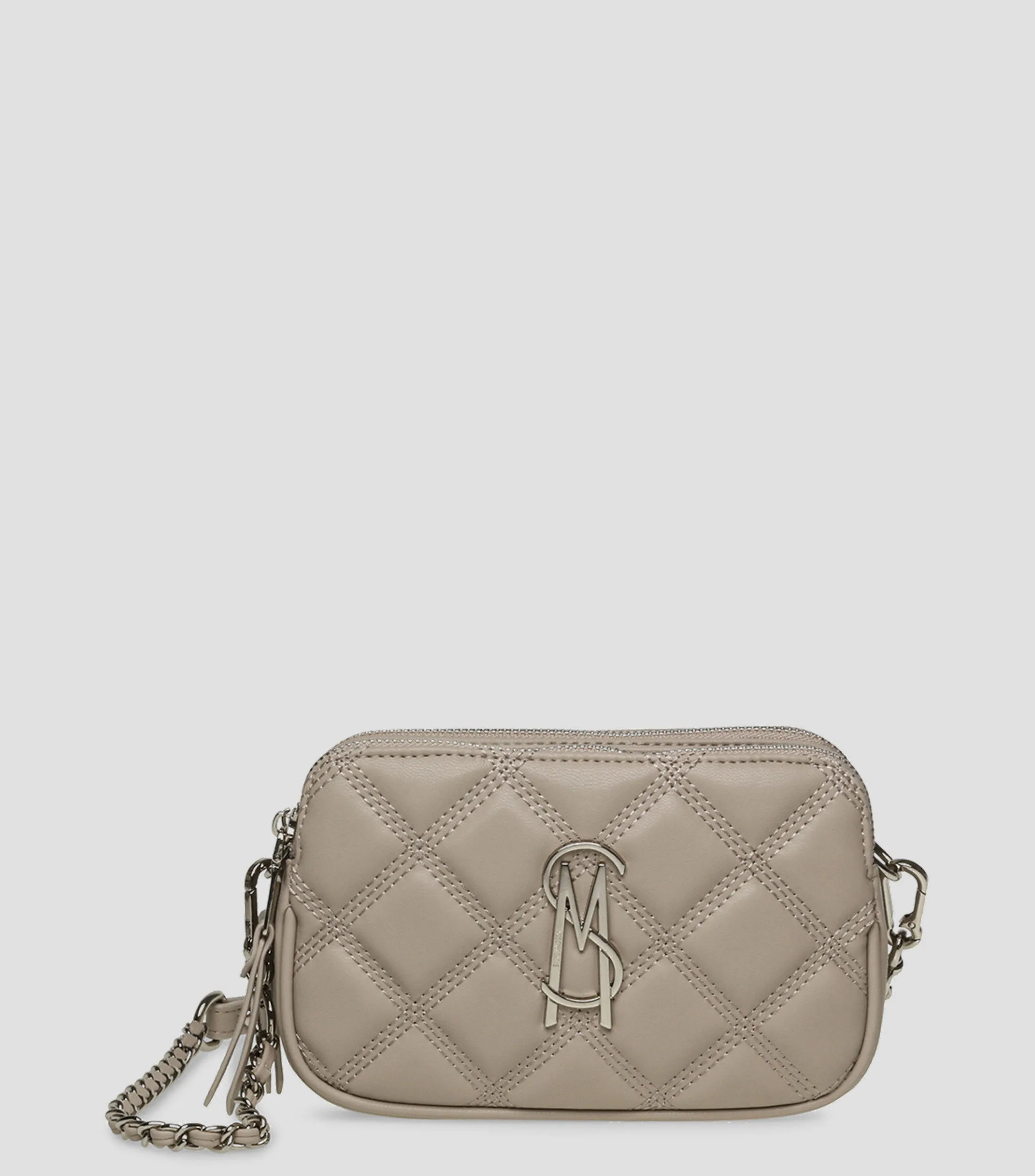 Steve Madden Bolso Crossbody Taupe Bmarvis Capitonado Mujer