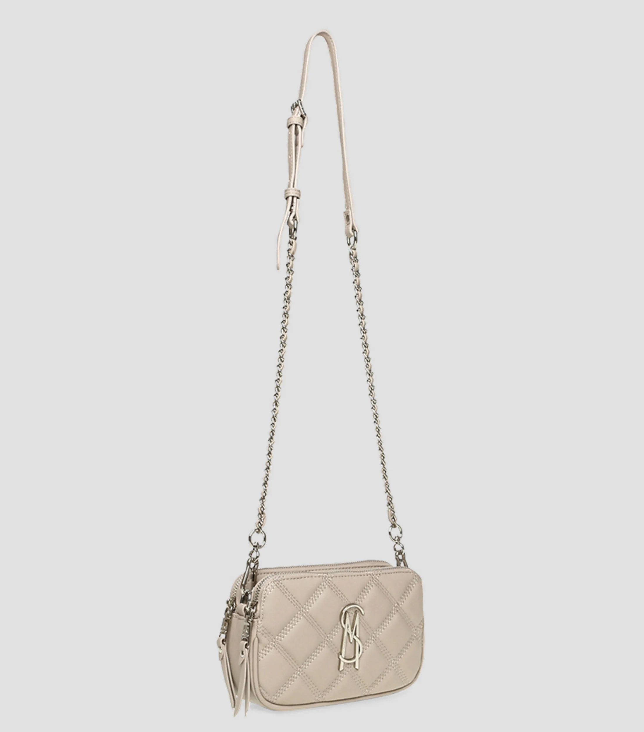 Steve Madden Bolso Crossbody Taupe Bmarvis Capitonado Mujer