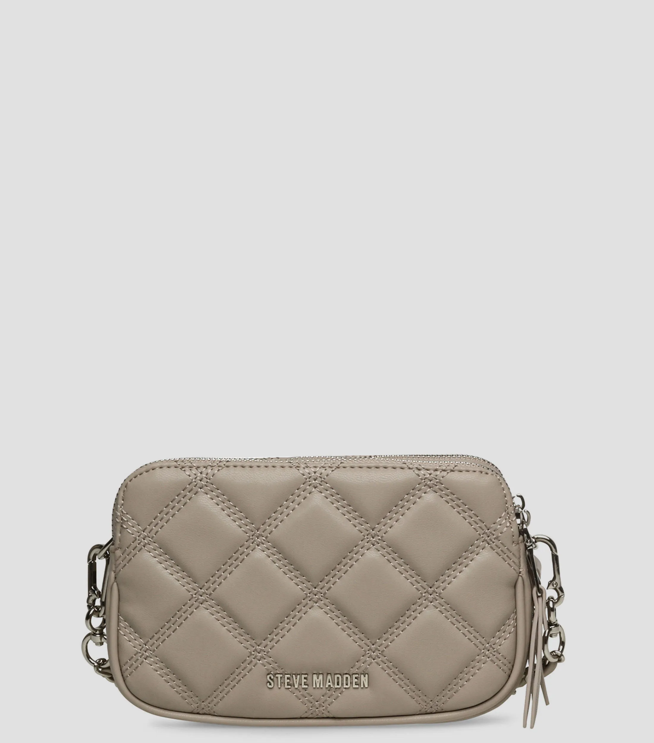 Steve Madden Bolso Crossbody Taupe Bmarvis Capitonado Mujer