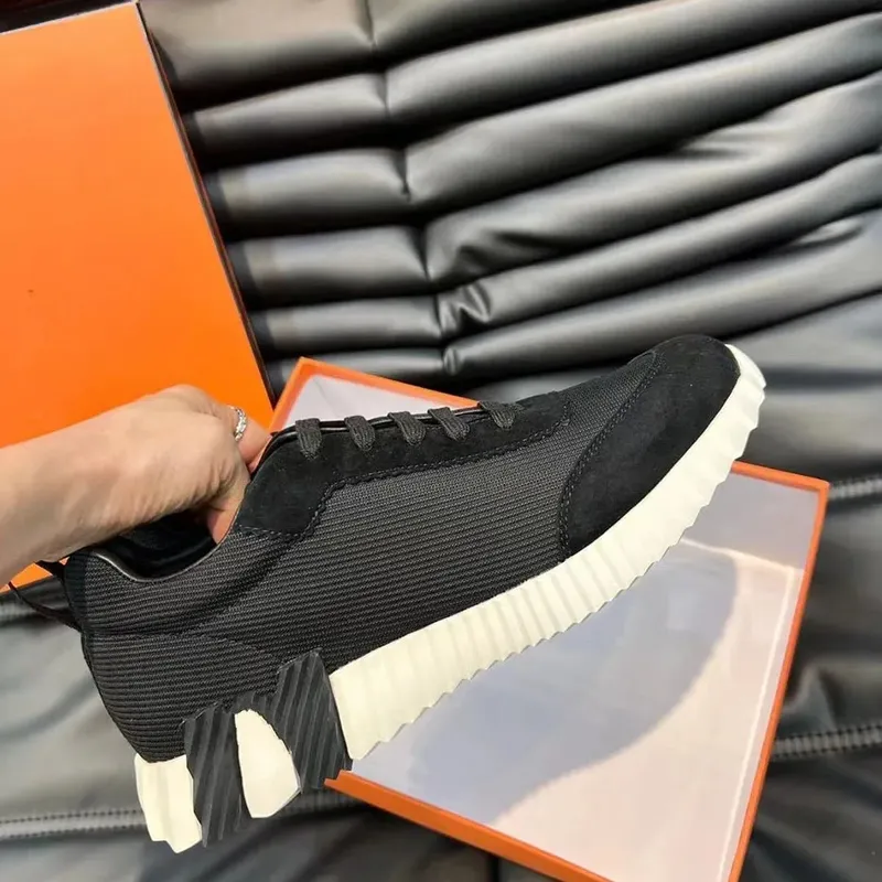 Street Style Slight Logo Platform Sneakers Designer Men rebotando zapatillas de zapatilla
