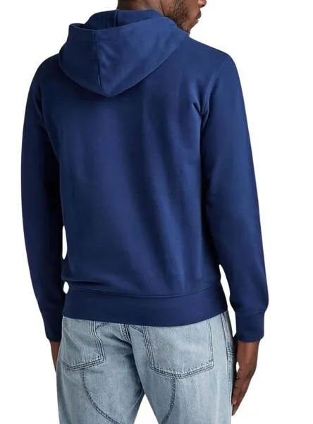 SUDADERA GSTAR DISTRESSED ORIGINALS AZUL HOMBRE