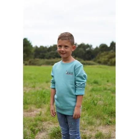 Sudadera Mini Penguin Style Teal Monstera 