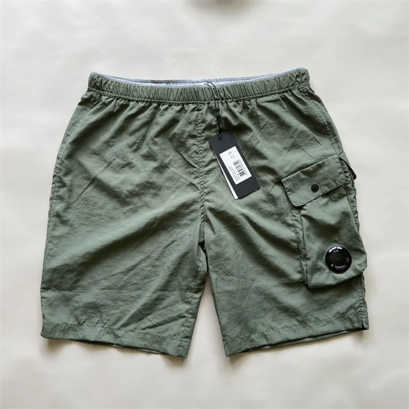 Summer Hombres cortos de bolsillo de bolsillo pantalones cortos de natación de nailon