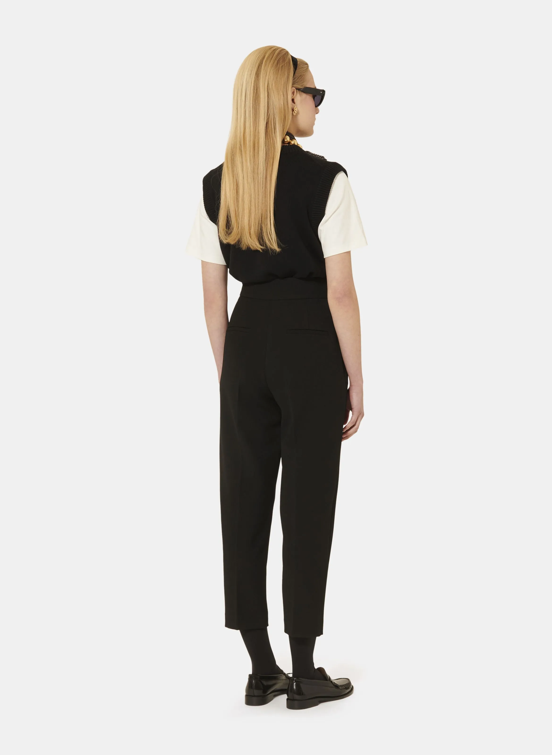 TARA JARMON PAASO  PANTALóN RECTO TOBILLERO EN NEGRO