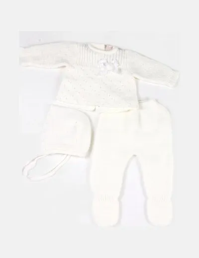 Tony Bambino Conjunto de punto blanco