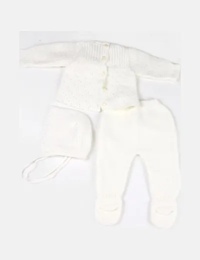 Tony Bambino Conjunto de punto blanco