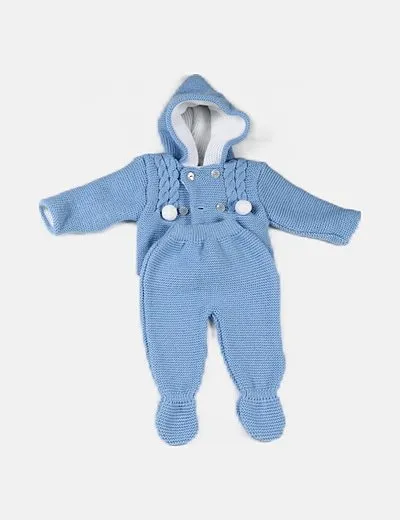 Tony Bambino Conjunto polaina y chaqueta punto azul