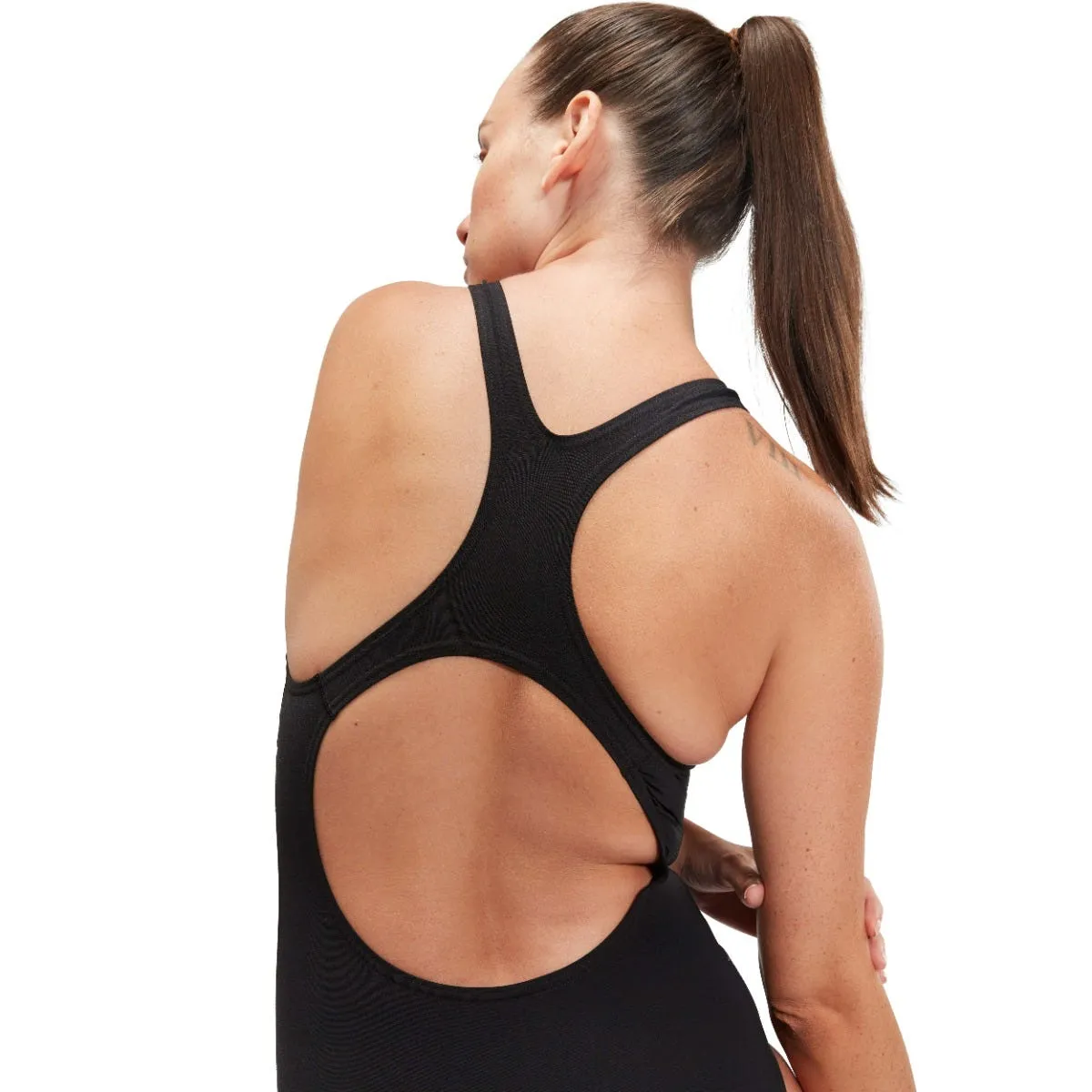 Traje de Baño Natación Mujer Speedo Digital Printed Medalist Negro