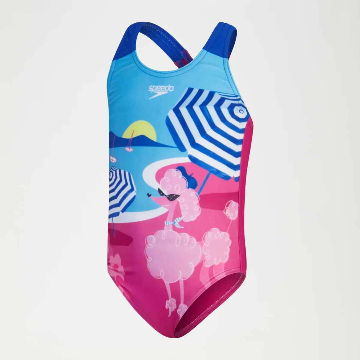 Traje de Baño Natación Niña Speedo Digital Print Rosado/Azul