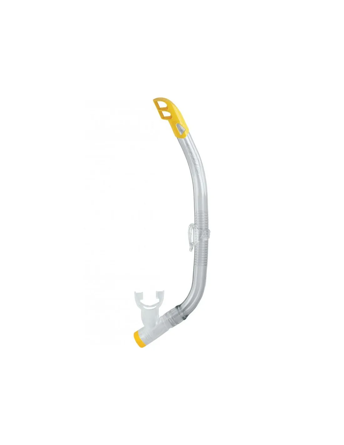 TUBO DE SNORKEL CRESSI SUB TOP TRANSPARENTEAMARILLO