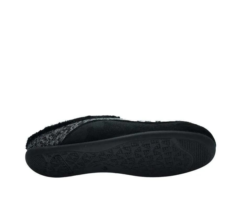 ZAPATILLA GARZÓN 8450.307 CASA HOMBRE PANTUFLA LANA ORACLE NEGRO ZUECO CON BANDA PICOS PLANTILLA EXTRAÍBLE 26591