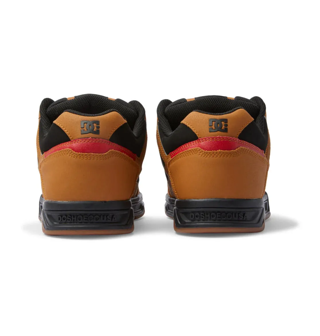 Zapatillas Dc Stag Marrón Negro Rojo