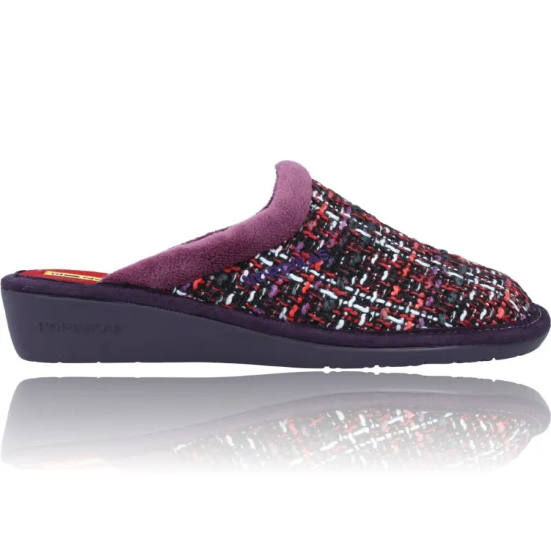 Zapatillas de Casa Sin Talón Pantuflas para Mujer de Nordikas Top Line Sra 234