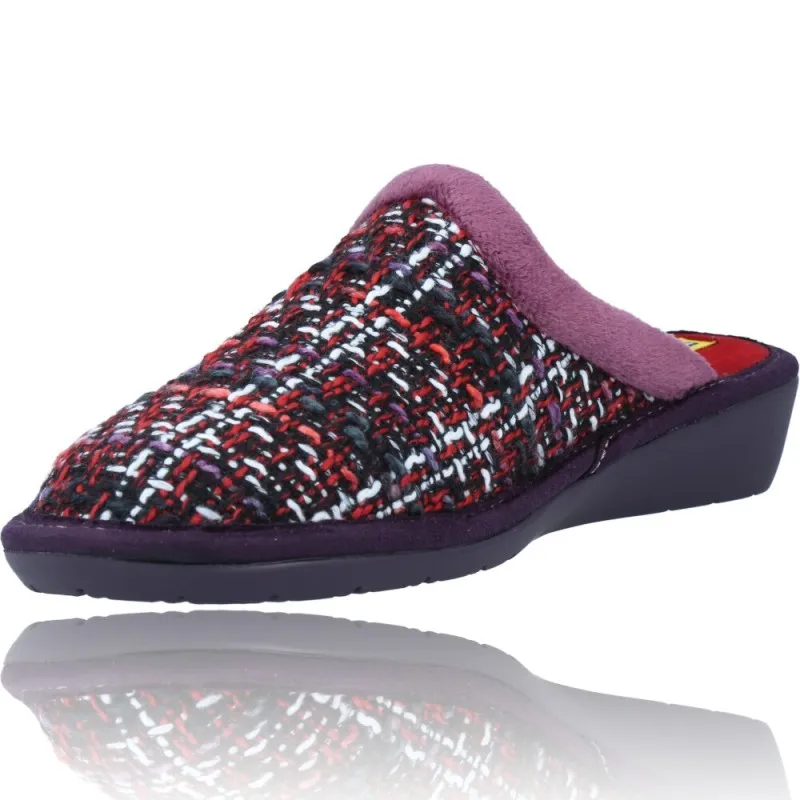 Zapatillas de Casa Sin Talón Pantuflas para Mujer de Nordikas Top Line Sra 234
